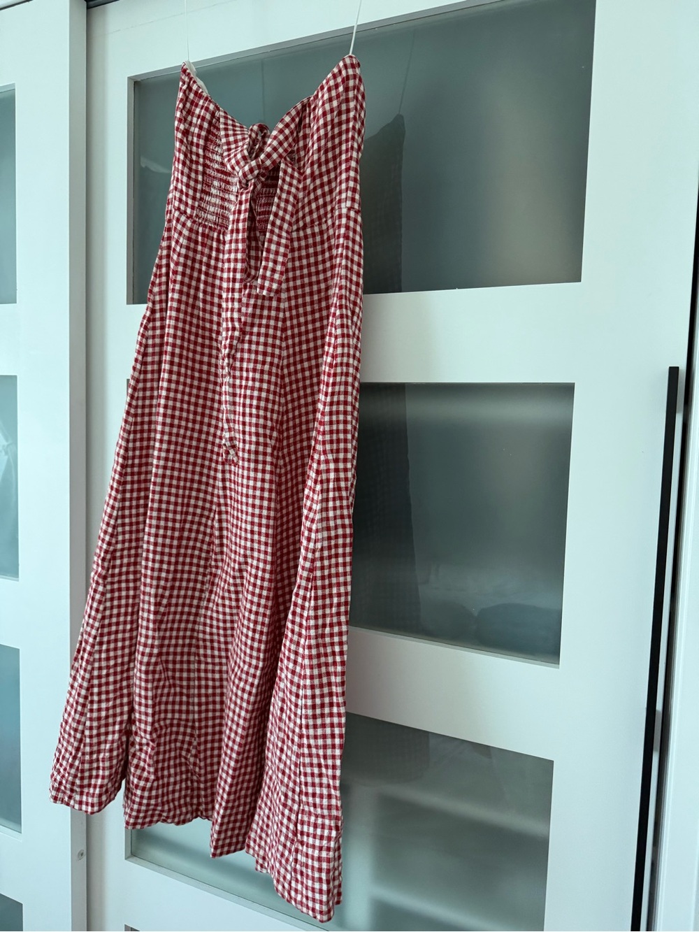 Reformation Tala Red Gingham Midi Halter Dress size 8 perfect condition - Picture 2 of 4